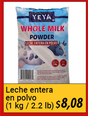 Leche entera en polvo Yeya (1 kg / 2.2 lb)

