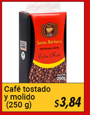 Café tostado y molido extra fuerte Santa Bárbara (250 g / 8.8 oz)
