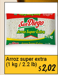 Arroz super extra San Diego (1 kg / 2.2 lb)
