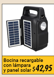 Bocina recargable con lámpara y panel solar Greatnice GTS-1767

