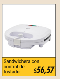 Sandwichera con control de tostado Taurus My Sandwich perfect tan
